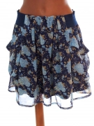 36/S Modrá květinová letní sukně H&M
