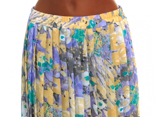 XL Dámská skládaná plisovaná sukně s podšívkou