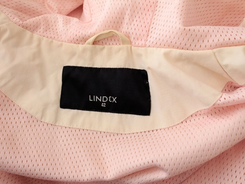 42/XL Růžovokrémová bunda Lindex s kapucí