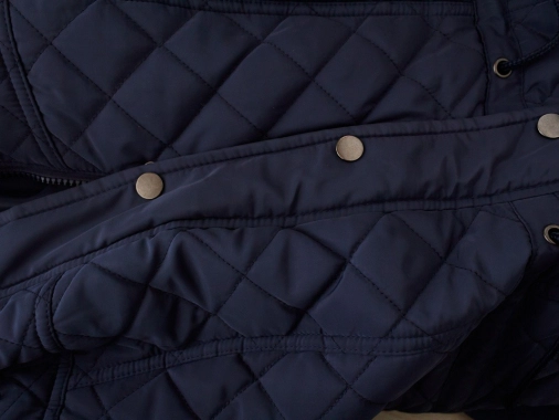 38/M Modrá prošívaná bunda kabát Orsay s kapucí nošení jaro/podzim