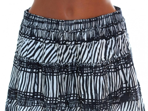 36/S Letní sukně krémovočerná se vzorem H&M bavlněná