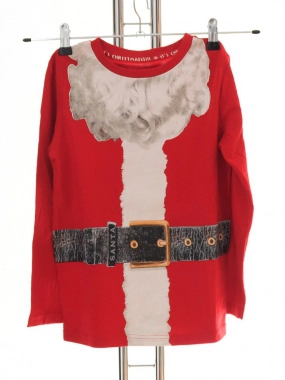 Vánoční červené tričko Santa velikost na 8 roků 128