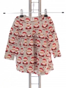 Šedé vánoční bavlněné šaty pro holčičku 9-12 měsíců