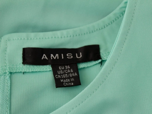 36/S Zelenkavé mint šaty Amisu pružné