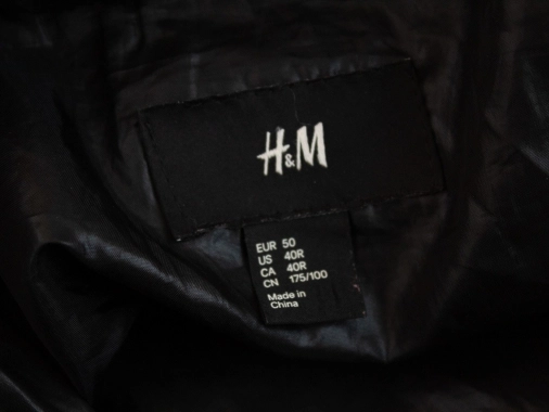 50/M Pánská černá prošívaná bunda H&M nošení jaro/podzim