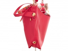 Růžová crossbody kabelka vak na stažení Orsay