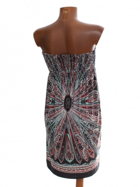 S/M Dámské vzorované letní šaty bez ramínek