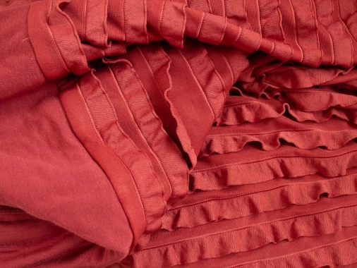 L/XL Dámské hnědorezavé šaty s volánky H&M