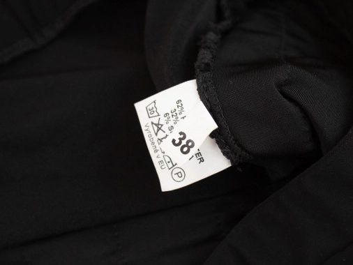 38/M Luxusní společenské černé dámské maxi šaty s volánky