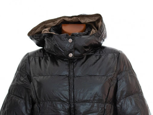 L/40 Dámská černá zimní bunda kabát Gate s páskem v pase