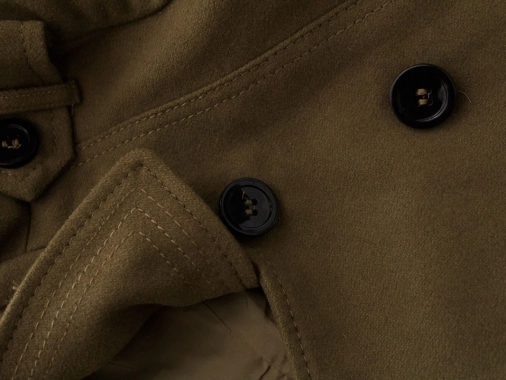 L/XL Dámský vlněný khaki kabátek H&M