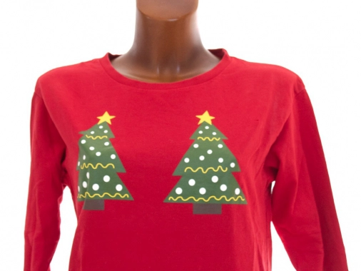 XS Dámská červená vánoční mikina tričko H&M