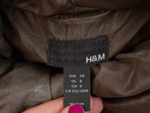 S/M Khaki dámská zimní bunda H&M