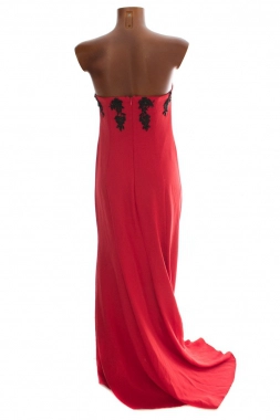 M/L Luxusní slavnostní plesové červené šaty