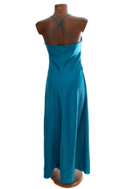 S/M Modré tyrkysové společenské dámské šaty Carlen