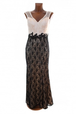 M/L Luxusní krajkové společenské dámské šaty