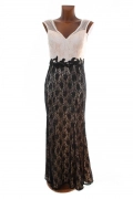 M/L Luxusní krajkové společenské dámské šaty
