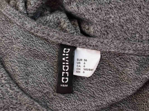 36/S Šedé dámské pružné melírované šaty H&M