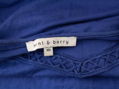 XS Modré dámské letní šaty Mint&Berry