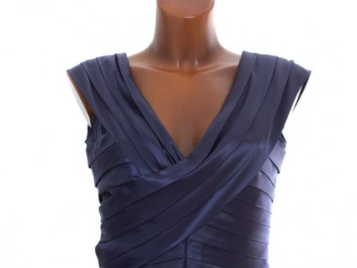 XS/S Společenské modré dlouhé dámské šaty