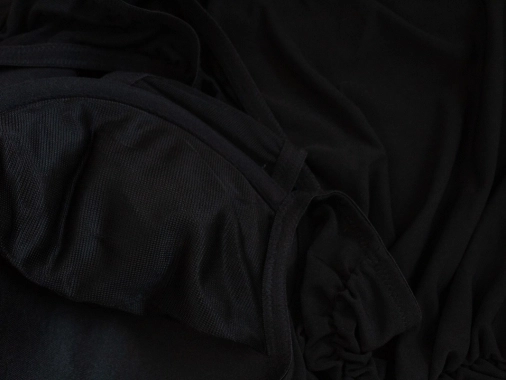 36/S Nové černé šaty uvnitř s podprsenkou Ann Summers