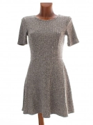 36/S Šedé žerzejové pružné melírované H&M šaty