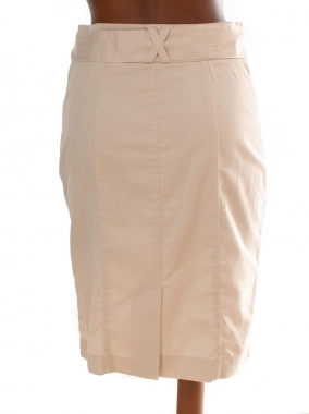 36/S Dámská béžová stretch H&M sukně s vázačkou