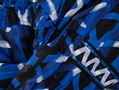 46/XXXL Modré dámské maxi šaty Bonprix s podšívkou