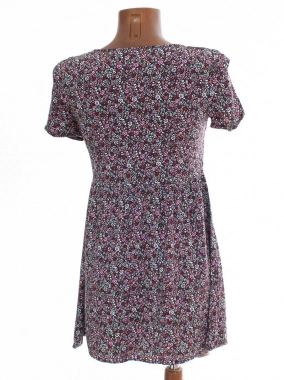 34/XS Květinové H&M šaty s krátkým rukávkem