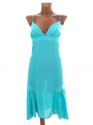 34/XS Tyrkysovozelené dámské H&M šaty na ramínka