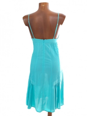 34/XS Tyrkysovozelené dámské H&M šaty na ramínka