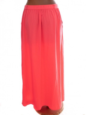 L/XL Červenorůžová jahodová dámská maxi sukně