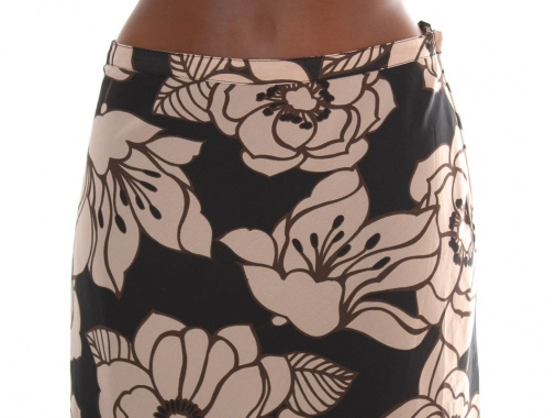 38/M Béžovočerná květinová dámská sukně H&M