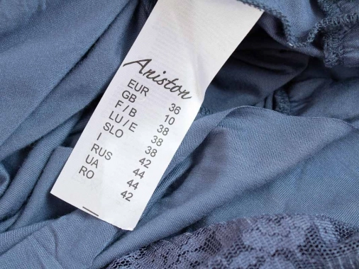 S/M Dámské modrošedé nové stretch šaty Aniston