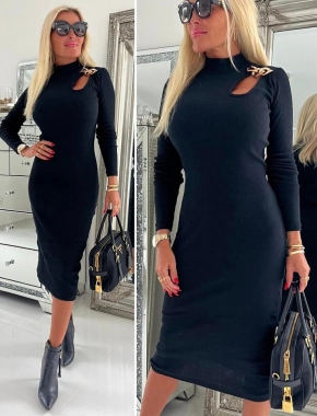XS-L Bavlněné černé dámské nové slavnostní šaty