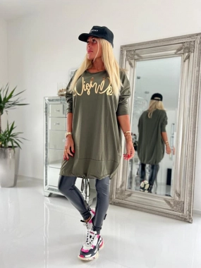 XL/XXL Dámské bavlněné šaty Wish na stažení