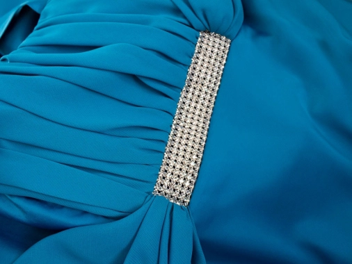 M/L Modré plesové dámské slavnostní šaty Carlen