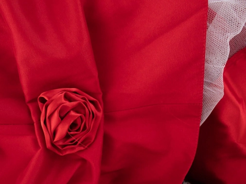 48/50 4XL Plesové slavnostní červené dámské šaty