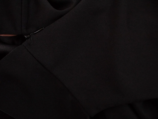 XS/S Slavnostní černé dámské pružné dlouhé šaty
