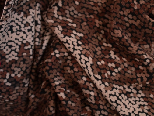 36/S Pružné hnědé vzorované dámské šaty H&M