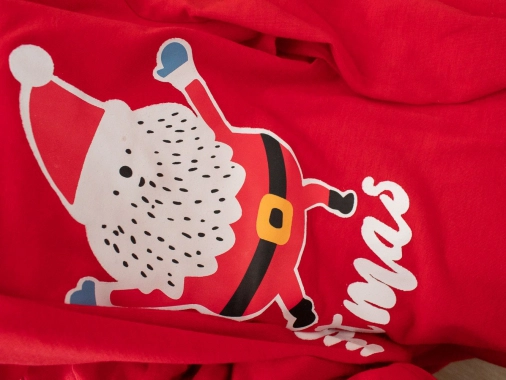 XS/S Tričko vánoční Santa dlouhý rukávek