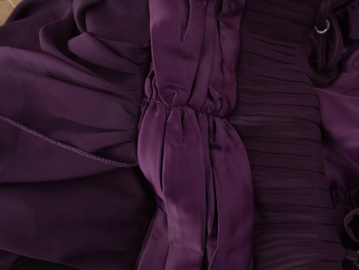 S/M Fialové dámské společenské šaty na ramínka