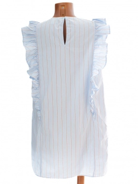 40/L Bavlněné letní šaty H&M modré s proužkem