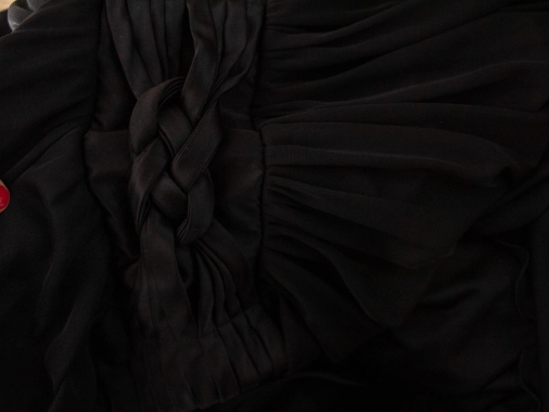 40/L Debenhams černé šaty se zdobením pod prsy