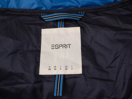 XS Luxusní modrá dámská prošívaná vesta Esprit