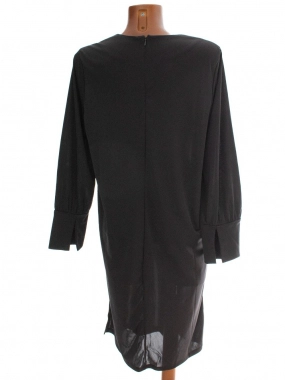 L H&M černé splývavé jednoduché šaty tunika