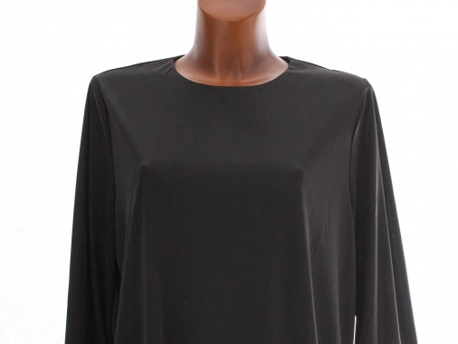 L H&M černé splývavé jednoduché šaty tunika
