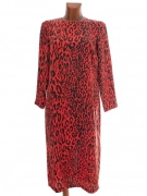 XS Červenočerné saténové dámské šaty Zara Woman