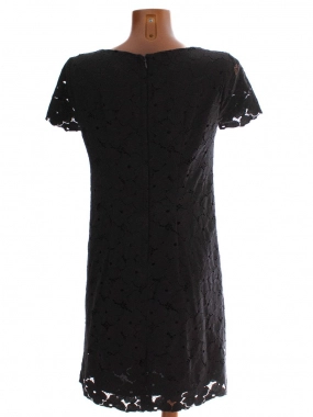 36/S Černé bavlněné krajkové dámské šaty Orsay
