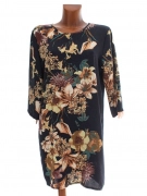 L/XL Luxusní květinové dámské šaty zdobené krajkou